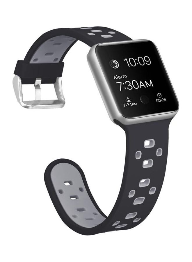 HuHa - Ethnic Replacement Watchband for Apple Watch Series 1/2/3/4/5/6/7/SE 42/44/45mm Black/Grey - Image 1