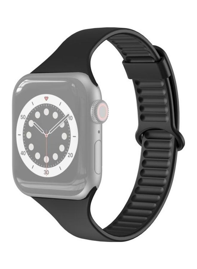 HuHa Ethnic Replacement Watchband for Apple Watch Series 1/2/3/4/5/6/7/SE 38/40/41mm Black  - Image 1