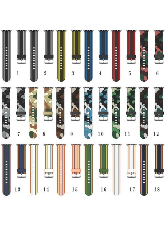 HuHa - Silicone Replaceable Watch Strap For Apple Watch Series 7/6/SE/5/4/3/2/1 41/40/38mm Multicolour - Image 1