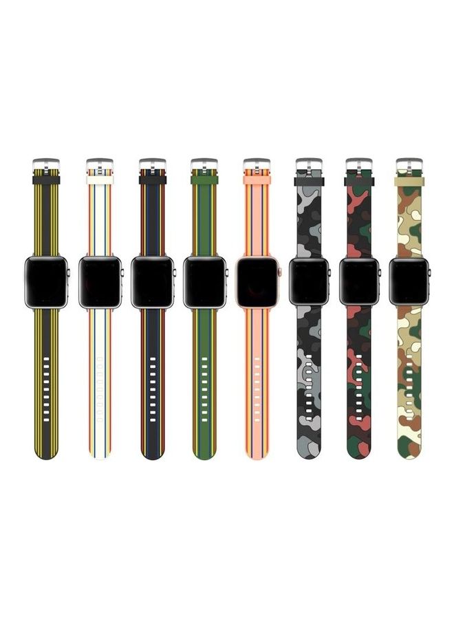 HuHa - Silicone Replaceable Watch Strap For Apple Watch Series 7/6/SE/5/4/3/2/1 41/40/38mm Multicolour - Image 1