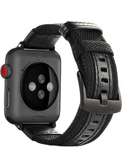 HuHa Nylon Watchband For Apple Watch Series 7/6/SE/5/4/3/2/1 45/44/42mm Black  - Image 1