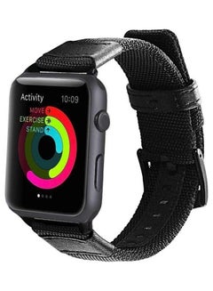 HuHa Nylon Watchband For Apple Watch Series 7/6/SE/5/4/3/2/1 45/44/42mm Black  - Image 3
