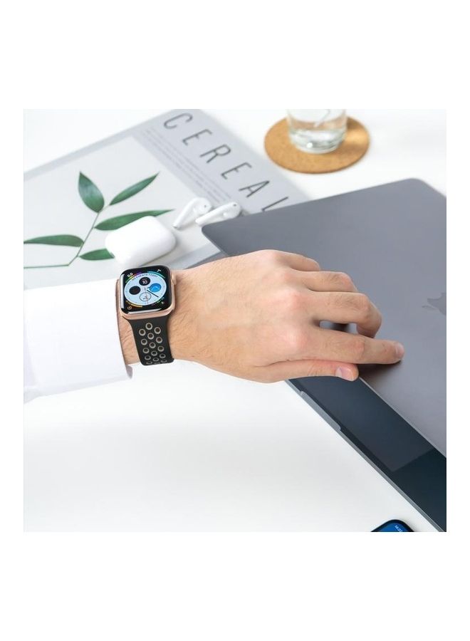 HuHa Ethnic Replacement Watchband for Apple Watch Series 1/2/3/4/5/6/7/SE 42/44/45mm Black/Grey - Image 5