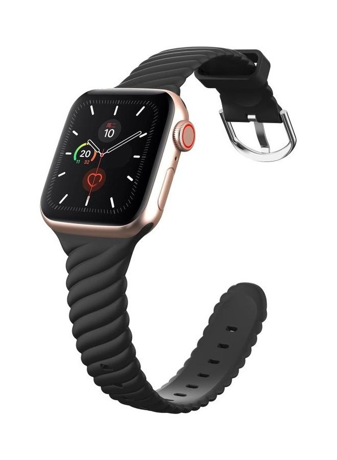 HuHa Ethnic Replacement Watchband for Apple Watch Series 1/2/3/4/5/6/7/SE 38/40/41mm Black - Image 4