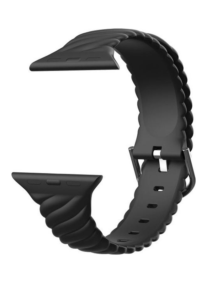 HuHa Ethnic Replacement Watchband for Apple Watch Series 1/2/3/4/5/6/7/SE 38/40/41mm Black - Image 1