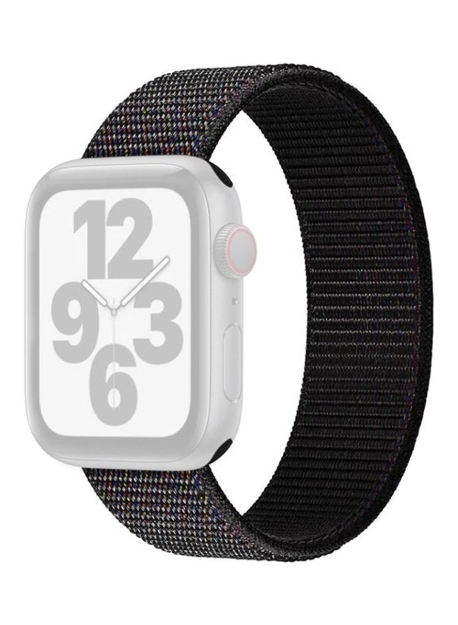 HuHa Ethnic Replacement Watchband for Apple Watch Series 1/2/3/4/5/6/7/SE 38/40/41mm Black  - Image 1