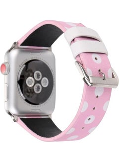 HuHa Fashion Dot Series Watchband For Apple Watch Series 7 45Mm / 6 & Se & 5 & 4 44Mm / 3 & 2 & 1 42Mm Pink/White  - Image 1