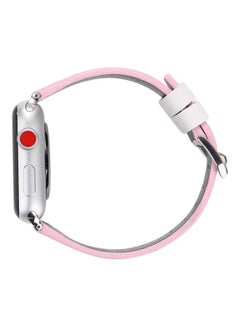 HuHa Fashion Dot Series Watchband For Apple Watch Series 7 45Mm / 6 & Se & 5 & 4 44Mm / 3 & 2 & 1 42Mm Pink/White  - Image 4