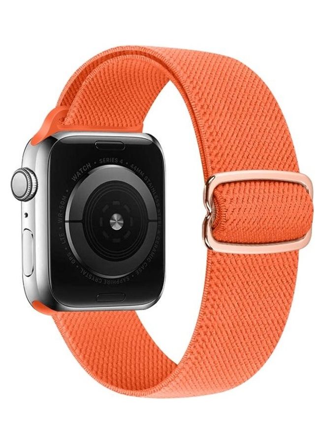 HuHa Ethnic Replacement Watchband For Apple Watch Series 1/2/3/4/5/6/7/SE 38-40-41mm Bright Orange - Image 2