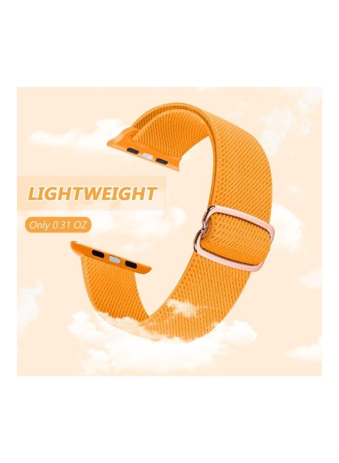 HuHa Ethnic Replacement Watchband For Apple Watch Series 1/2/3/4/5/6/7/SE 38-40-41mm Bright Orange - Image 3