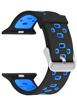 Ethnic Replacement Watchband for Apple Watch Series 1/2/3/4/5/6/7/SE 42/44/45mm Black/Blue - v1634553490/N51416310A_1