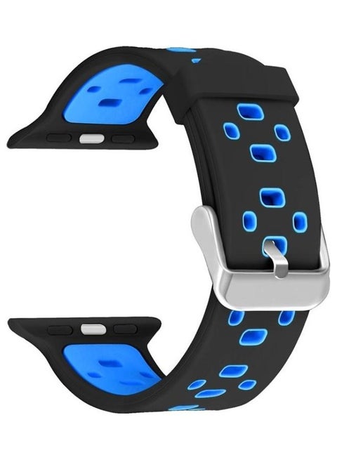 Ethnic Replacement Watchband for Apple Watch Series 1/2/3/4/5/6/7/SE 42/44/45mm Black/Blue