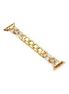 Replacement Watchbands For Apple Watch Series 7 41mm/6 & SE & 5 & 4 40mm/3 & 2 & 1 38mm Gold/Transparent
