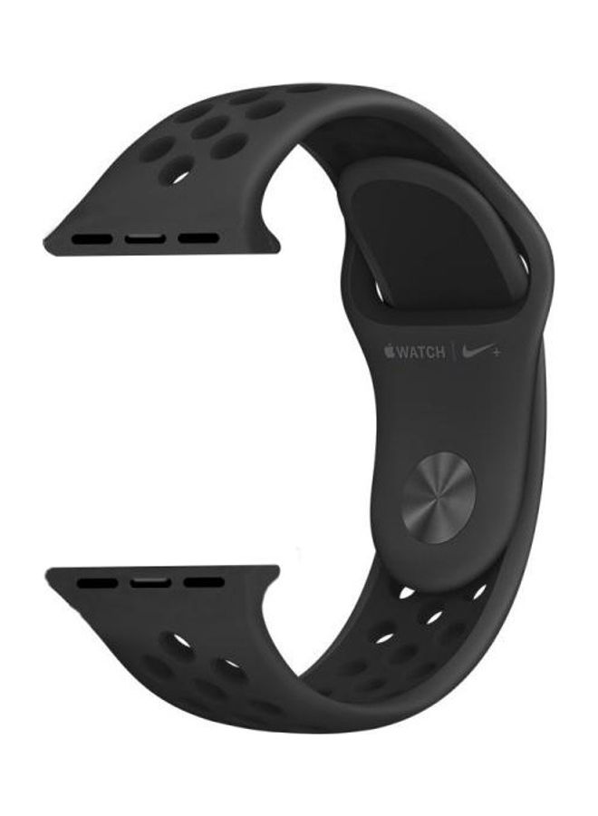 HuHa Sport Silicone Watchband Standard Edition For Apple Watch Series 7/6/SE/5/4/3/2/1 45/44/42mm Black - Image 5