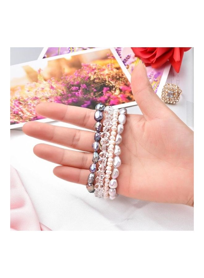 HuHa - Pearl Crystal Watchband For Apple Watch 5 & 4 40mm/3 & 2 & 1 38mm Pearl/White Crystal - Image 1