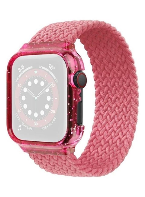 Replacement Strap For Apple Watch Series  7  45mm/, 6,SE,5,4 44mm Bright Pink
