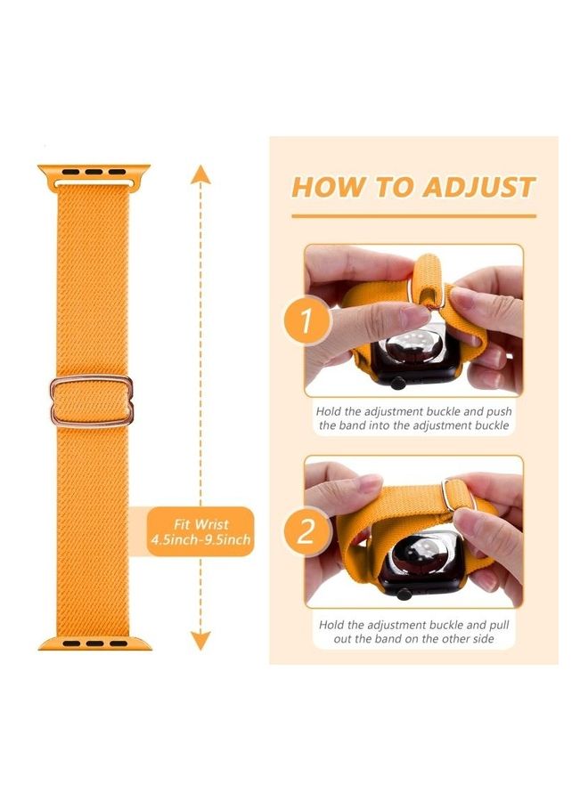 HuHa - Replacement Strap For Apple Watch Series 7 45mm/6,SE,5,4 44mm/3,2,1 42mm Bright Orange - Image 1