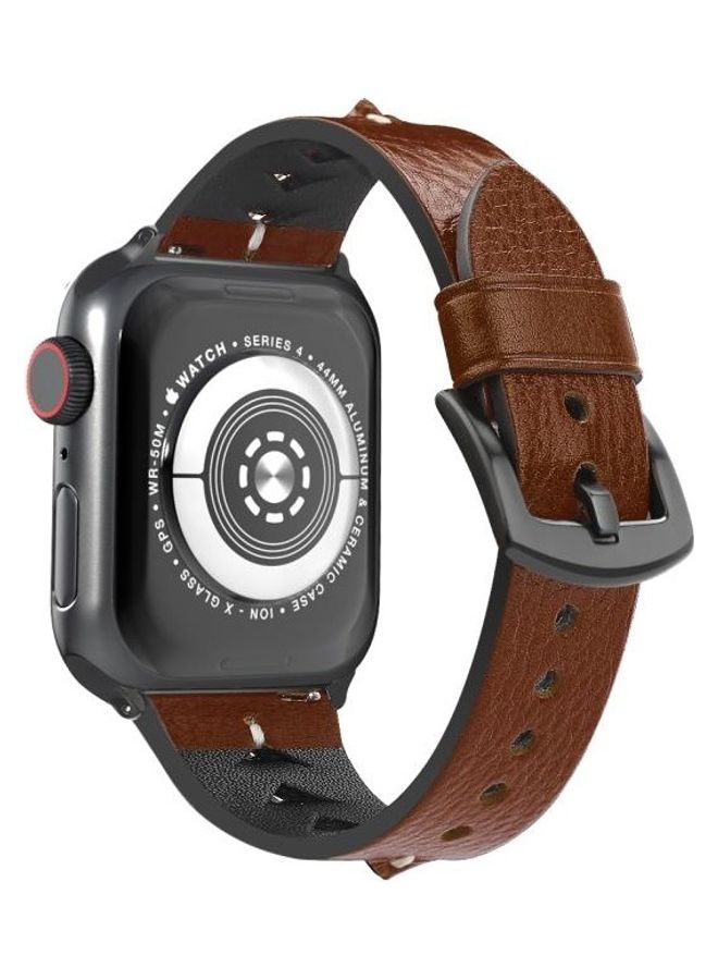 HuHa Replacement Strap For Apple Watch Series Dark Brown Wax - Image 1