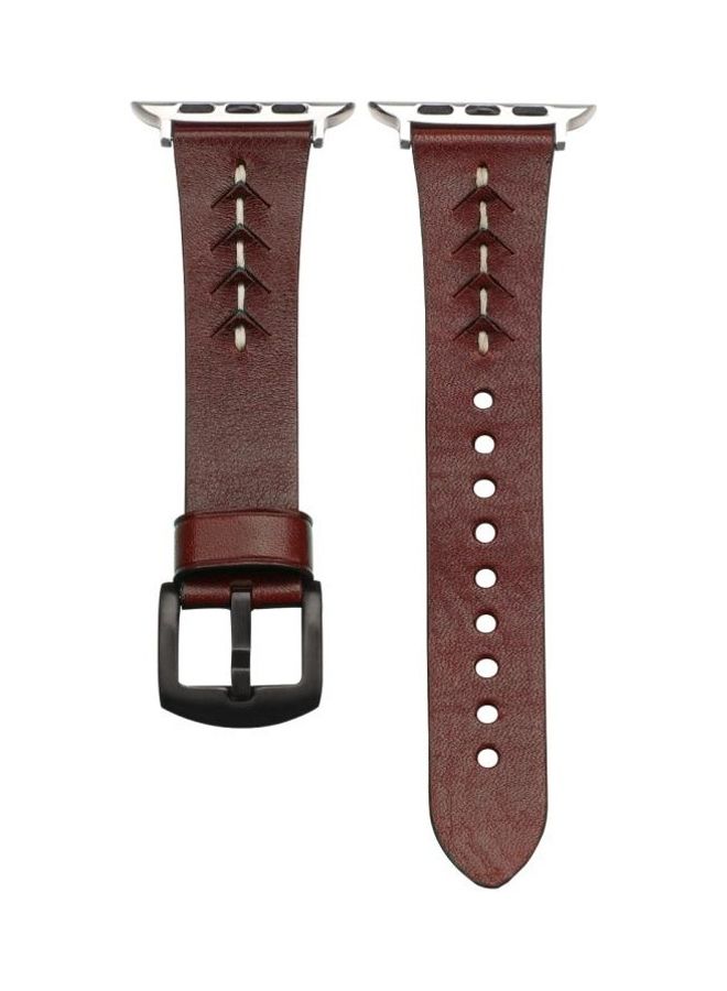 HuHa Replacement Strap For Apple Watch Series Dark Brown Wax - Image 2