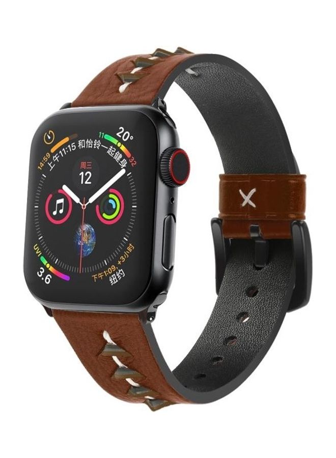 HuHa Replacement Strap For Apple Watch Series Dark Brown Wax - Image 3