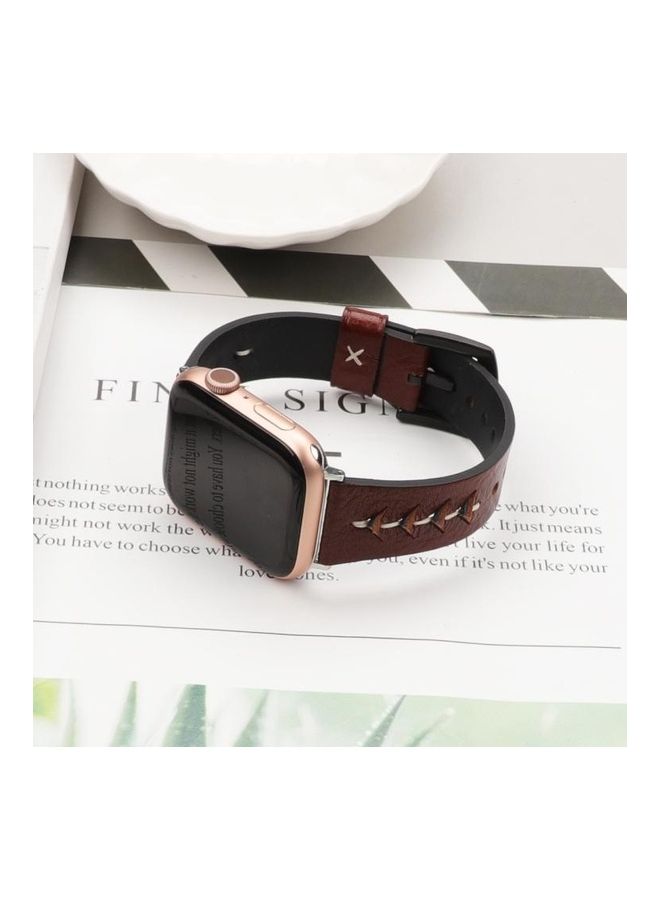 HuHa Replacement Strap For Apple Watch Series Dark Brown Wax - Image 4