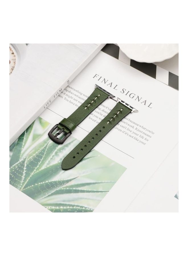 HuHa Replacement Watchband For Apple Watch Green Wax - Image 5