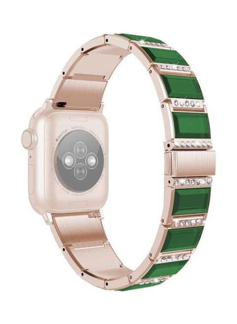 Replacement Strap For Apple Watch Series Gold/Green