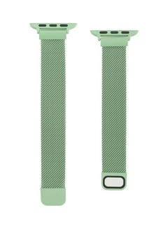 Small Waist Dual Section Milan Replacement Watchband For Apple Watch Series 7/6/SE/5/4/3/2/1 41/40/38mm Mint Green