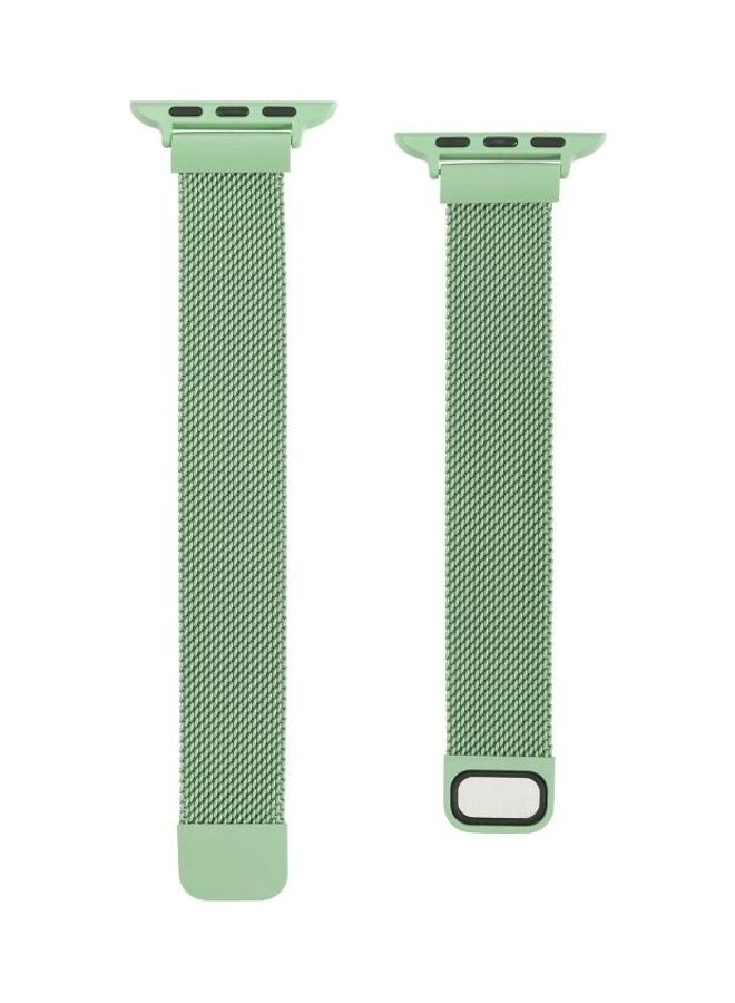 HuHa - Small Waist Dual Section Milan Replacement Watchband For Apple Watch Series 7/6/SE/5/4/3/2/1 41/40/38mm Mint Green - Image 1