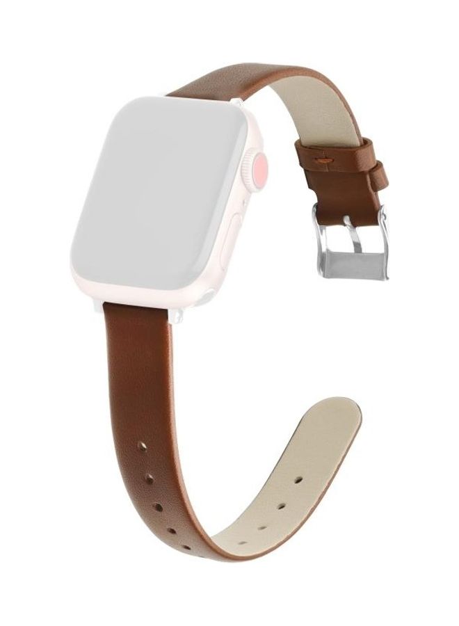 HuHa Replacement Strap For Apple Watch Series 7 45mm/6,SE,5,4 44mm/3,2,1 42mm Brown - Image 2