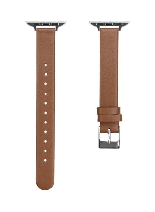 HuHa Replacement Strap For Apple Watch Series 7 45mm/6,SE,5,4 44mm/3,2,1 42mm Brown - Image 1