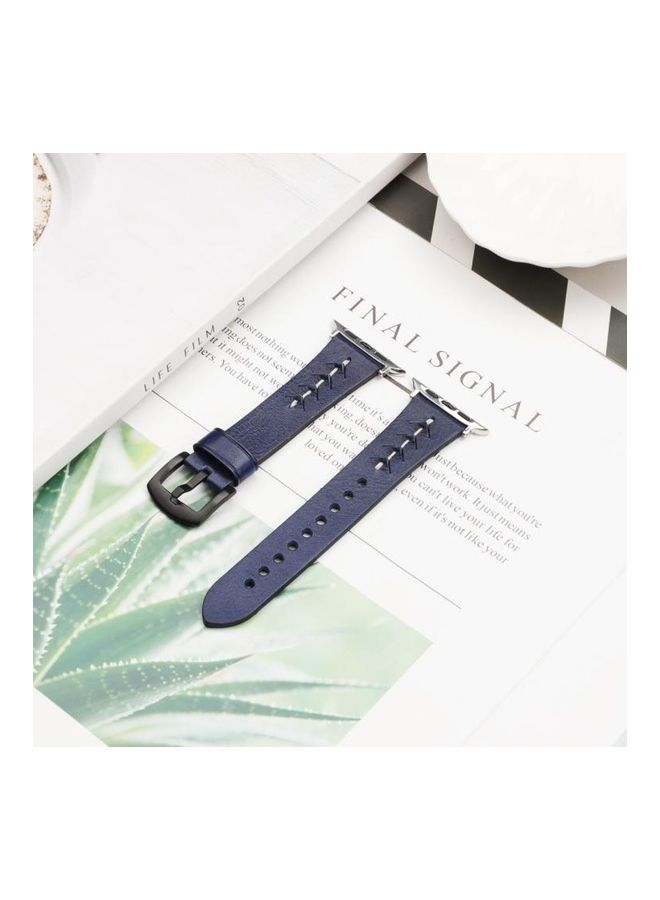 HuHa Replacement Strap For Apple Watch Series 7 41mm/6,SE,5,4 40mm/3,2,1 38mm Blue Wax - Image 5