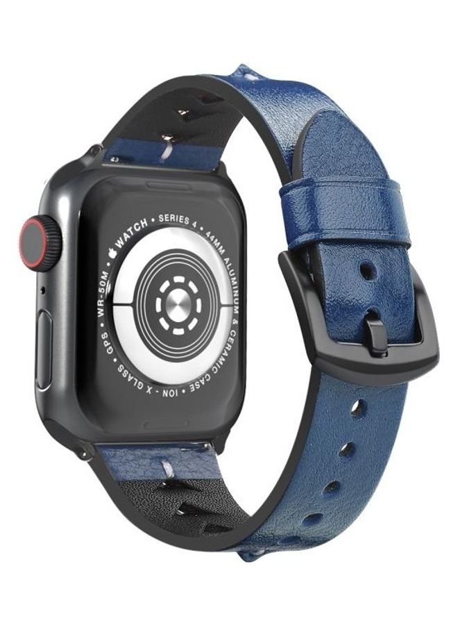 HuHa Replacement Strap For Apple Watch Series 7 41mm/6,SE,5,4 40mm/3,2,1 38mm Blue Wax - Image 2