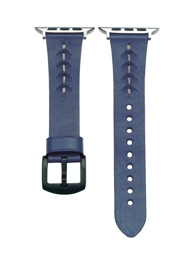 HuHa Replacement Strap For Apple Watch Series 7 41mm/6,SE,5,4 40mm/3,2,1 38mm Blue Wax - Image 1