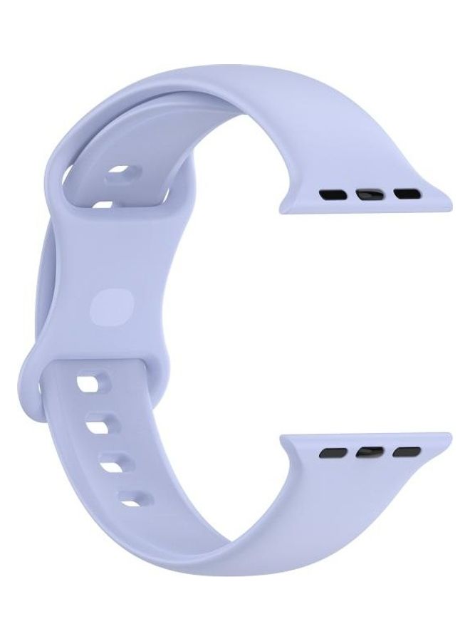 HuHa Silicone Replacement Watchbands For Apple Watch Series 7/6/SE/5/4/3/2/1 41/40/38mm Size: Large Violet - Image 3