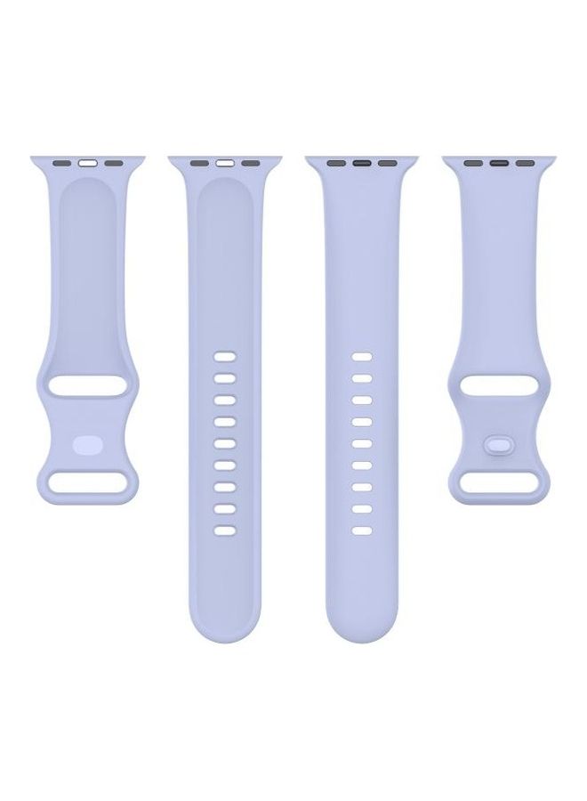 HuHa Silicone Replacement Watchbands For Apple Watch Series 7/6/SE/5/4/3/2/1 41/40/38mm Size: Large Violet - Image 5