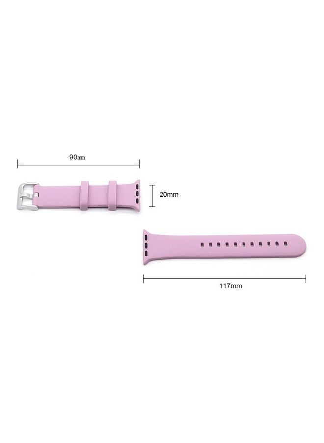 HuHa - Silver Buckle Silicone Replacement Strap Watchband For Apple Watch Series 7/6/SE/5/4/3/2/1 41/40/38mm Walnut - Image 1