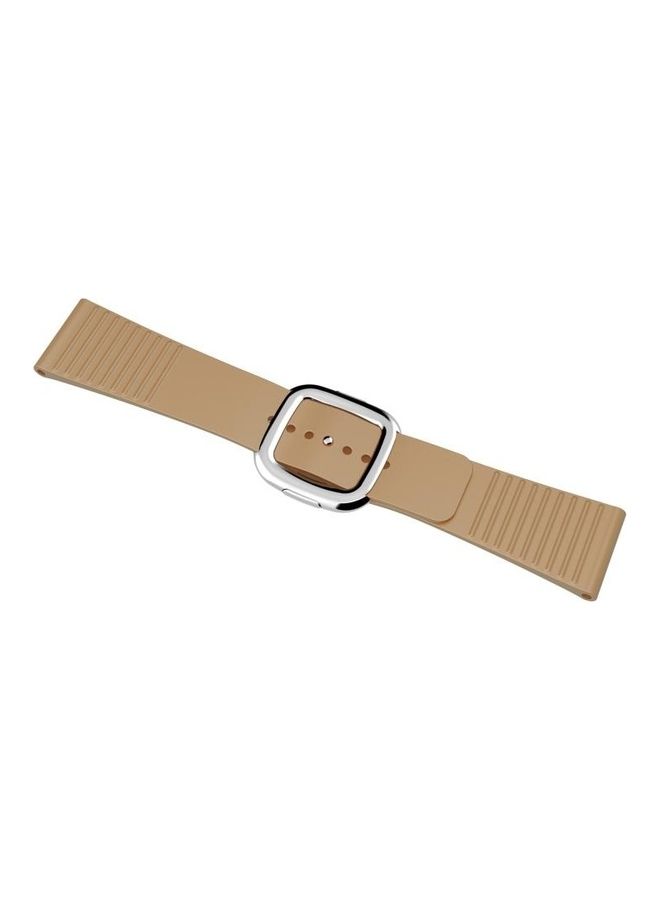 HuHa Modern Style Silicone Replacement Strap Watchband For Apple Watch Series 7/6/5/4/3/2/1/SE 41/40/38mm Walnut - Image 2
