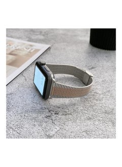 HuHa Ethnic Replacement Watchband for Apple Watch Series 1/2/3/4/5/6/7/SE 42/44/45mm Silver/Rose Gold  - Image 2