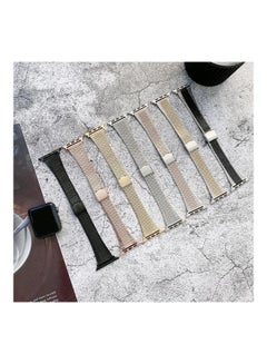HuHa Ethnic Replacement Watchband for Apple Watch Series 1/2/3/4/5/6/7/SE 42/44/45mm Silver/Rose Gold  - Image 4