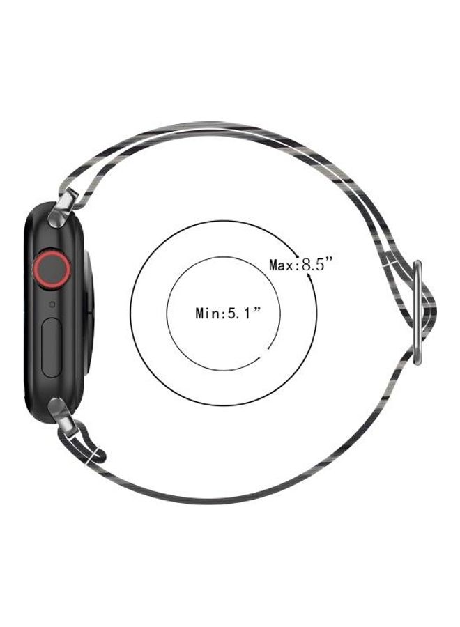 HuHa Ethnic Replacement Watchband for Apple Watch Series 1/2/3/4/5/6/7/SE 42/44/45mm Rhododendron - Image 4