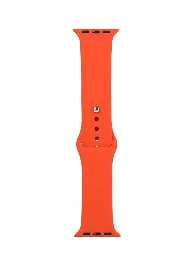 HuHa Replacement Watchband for Apple Watch Series 7/6/5/4/3/2/1/SE 38/40/41mm Orange - Image 1