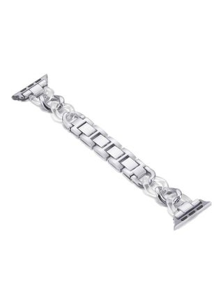 Ethnic Replacement Watchband for Apple Watch Series 1/2/3/4/5/6/7/SE 38/40/41mm Silver/Transparent - v1634555767/N51421806A_1
