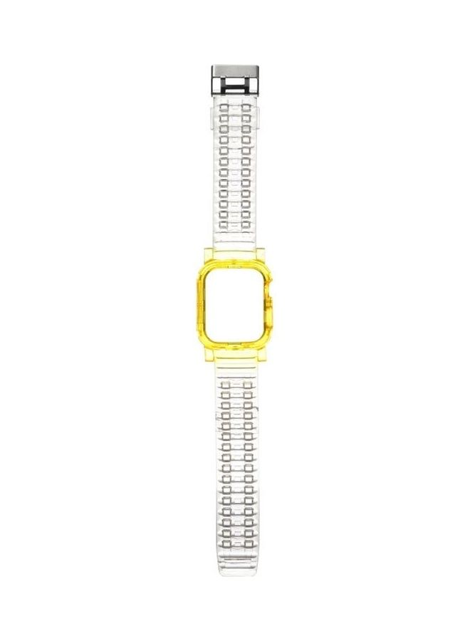 HuHa - Ethnic Replacement Watchband for Apple Watch Series 1/2/3/4/5/6/7/SE 42/44/45mm Yellow - Image 1