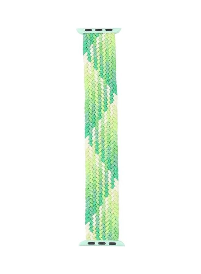 HuHa - Single Loop Weaving Nylon Replacement Watchband, Size: L 155mm for Apple Watch Series 7/6/SE/5/4/3/2/1 38/40/41mm Lime - Image 1