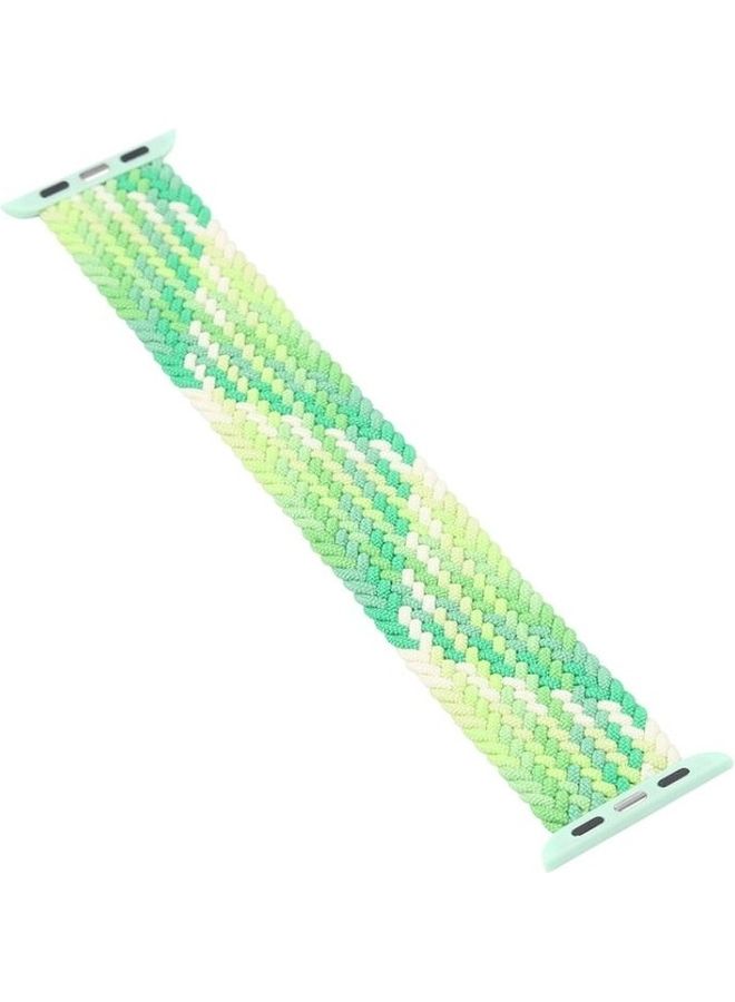 HuHa - Single Loop Weaving Nylon Replacement Watchband, Size: L 155mm for Apple Watch Series 7/6/SE/5/4/3/2/1 38/40/41mm Lime - Image 1