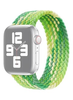 Single Loop Weaving Nylon Replacement Watchband, Size: L 155mm for Apple Watch Series 7/6/SE/5/4/3/2/1 38/40/41mm Lime