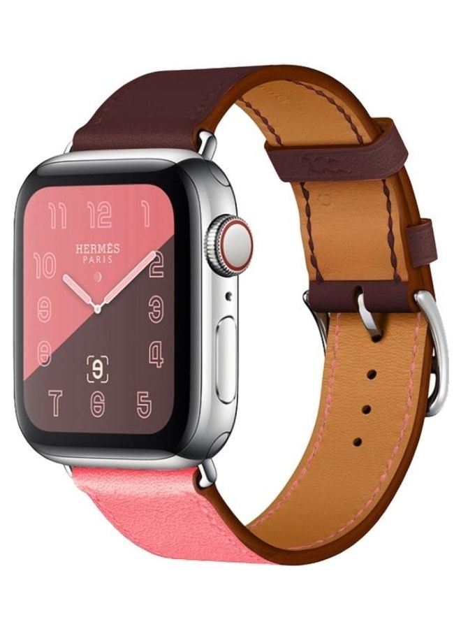 HuHa Two Colour Single Loop Leather Wrist Strap Watchband For Apple Watch Series 1/2/3 42mm Multicolour  - Image 1