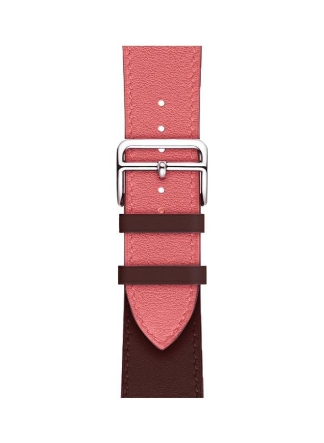 HuHa Two Colour Single Loop Leather Wrist Strap Watchband For Apple Watch Series 1/2/3 42mm Multicolour  - Image 3