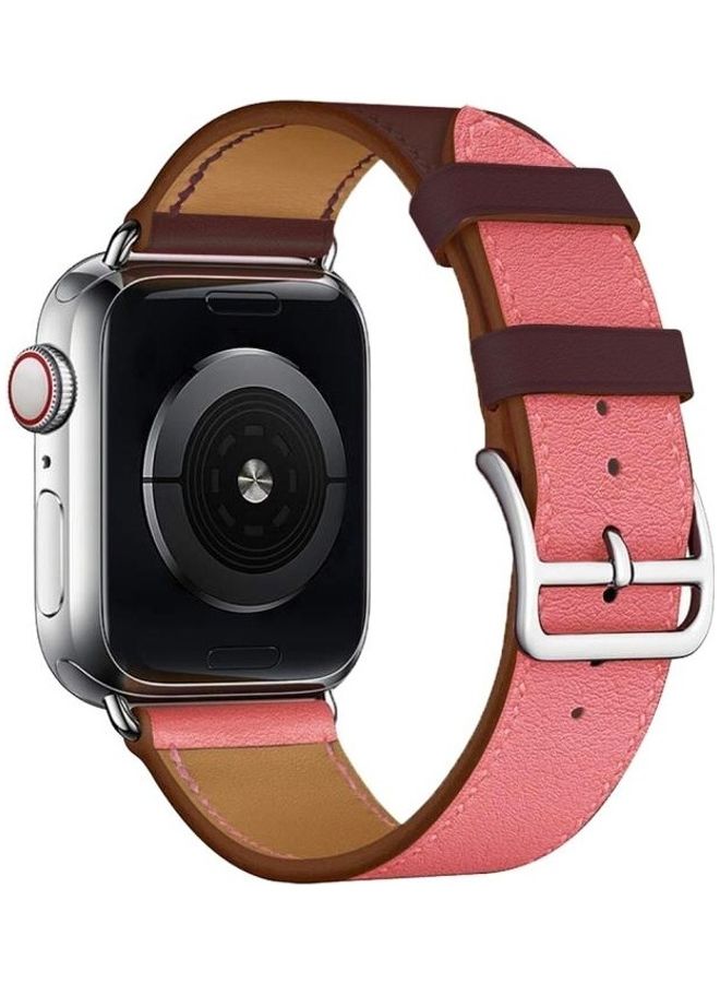 HuHa Two Colour Single Loop Leather Wrist Strap Watchband For Apple Watch Series 1/2/3 42mm Multicolour  - Image 2